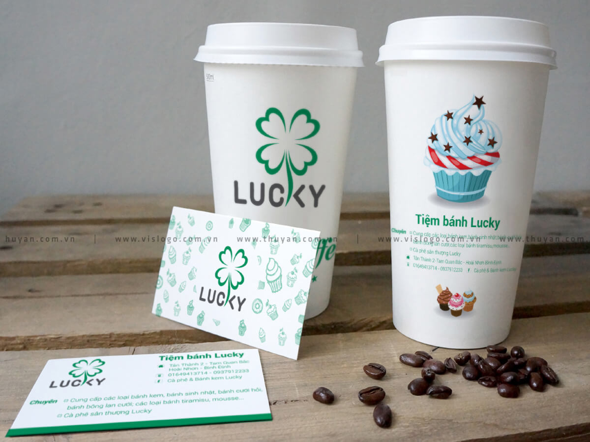 Thiết kế logo, CIP - Thương hiệu cafe & bánh kem LUCKY