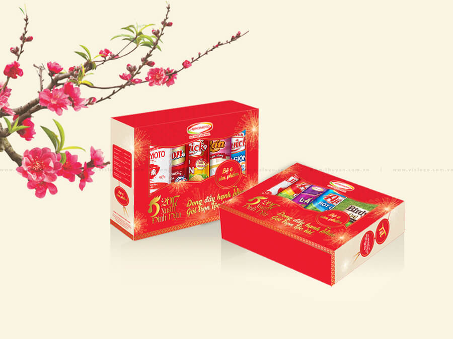 Thiết kế bao bì hộp quà tết _ Ajinomoto Việt Nam