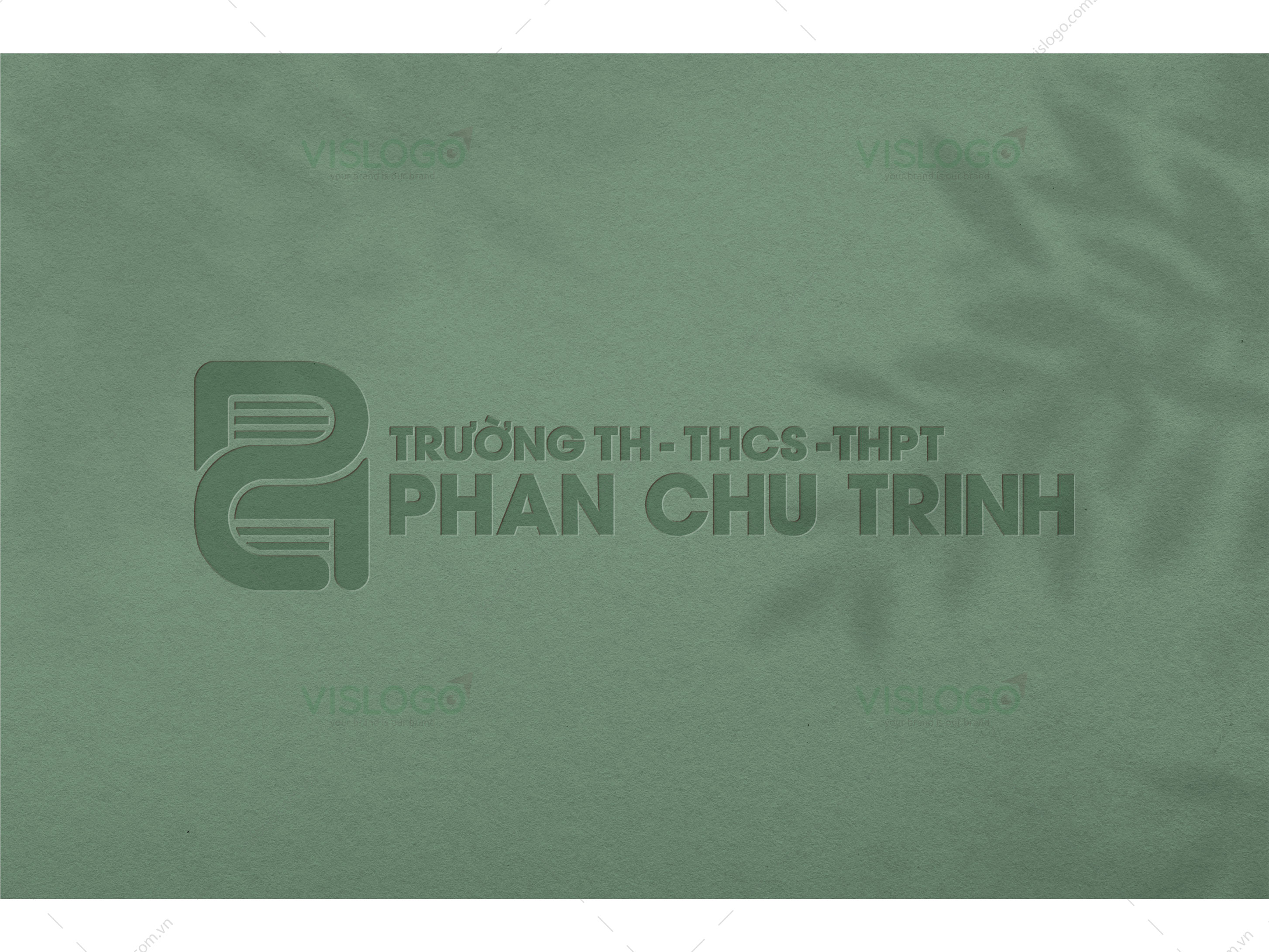 Thiết kế logo, nhận diện thương hiệu Trường TH -THCS -THPT Phan Chu Trinh 
